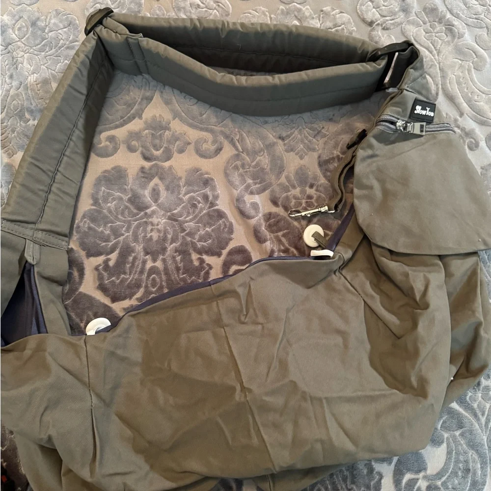 Slow ton Dog or cat Carrier Sling Gray medium